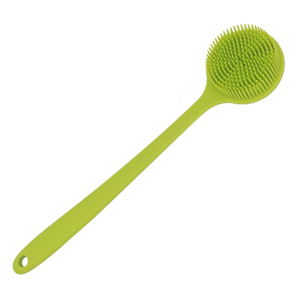 Ergonomically Designed Body Scrubber, Silicone Ensures Safe and Hypoallergenic Use, Long Handle for Unmatched Accessibility, Food Grade Silicone for S