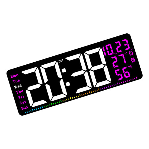 Multifunctionele LED digitale klok 16,5 inch met-roze rood