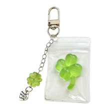 Adorable Four Leaf Clovers Shaped Pendant for Bags Or-Green