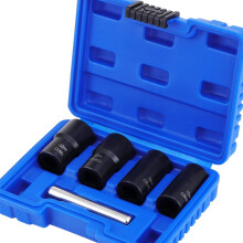 Set inovator de extracție a șuruburilor cu profil spiralat, 5 bucăți de instrumente pentru îndepărtarea piulițelor de cauciuc cu muchii