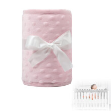 Cot Bed Bumpers 3Piece Rail Cover Set For Standard Cribs, Toddler Bed Guard, Teething Guard Wrap, Pink