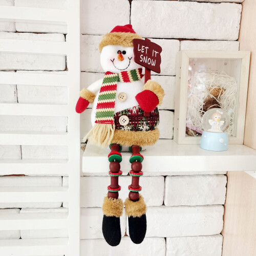 Weihnachtsschmuck, langbeiniger Elch,-Weihnachtsmann 2