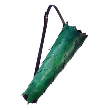 Quiver Larp Back Arrow Case Holder Elven Leather Forest Green One Size Archery Holster For Competition