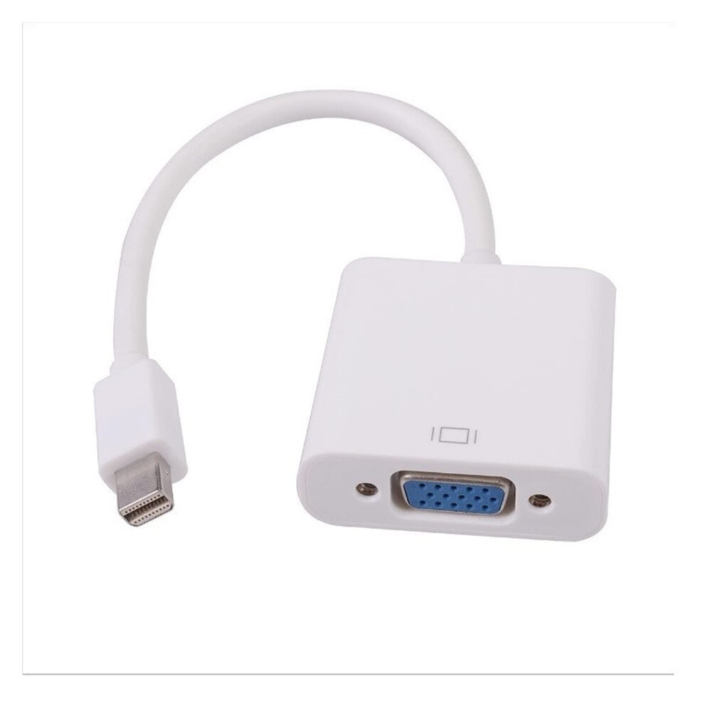 Dp To Vga Adapter Cable Mini Displayport To Vga Dsub Converter 1080P 25Cm Compatible With Macbook Pro Air Imac White 9339159517376