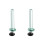 Glas-Ohr-Dehnungs-Set, einzelne-Transparente Farbe 2,5 mm 1