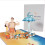 3D Pop-Up Tropical Beach Επετειακή Κάρτα, Μοναδικού Σχεδιασμού POP UP Ευχετήρια Κάρτα, Ιδανική 1