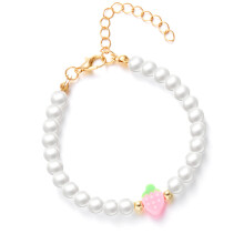 Charmante Halsketten mit Erdbeerperlen,-Rosa Armband
