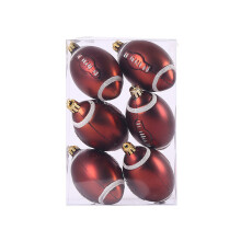 6 Stück 6 cm Weihnachts-Sportball-Ornamente,-ganlanqiu