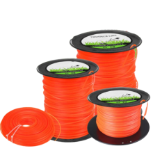 Stevige grastrimmerdraad, commerciële vierkante trimmerdraad voor tuinonderhoud, robuust en gebruiksvriendelijk voor professioneel en thuisgebruik,