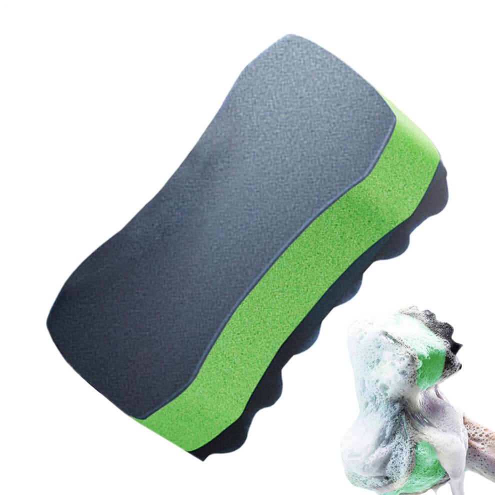Car Sponges Detailing Applicator Pads Thick Scrubber Absorbent Stain Remover For Cars Boats Motorcycles Trucks Green 9339159517390