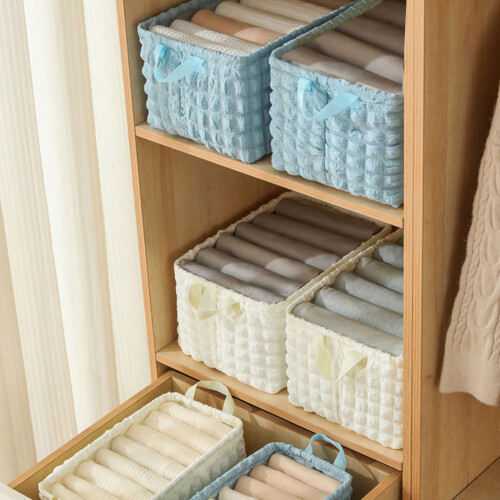Storage Container for Panties Socks Undergarment Divider-M Blue 2
