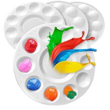 Palette pour jeunes esprits, palettes de peinture en plastique multi-usages, plateau de peinture facile Ă nettoyer pour les artistes et les projets