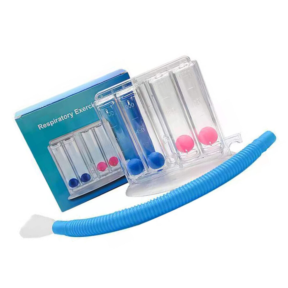 Breathing Exerciser Compact Detachable Breathing Device With Multiple Inhalation Rates Easy To Clean For Clinics 4 Balls