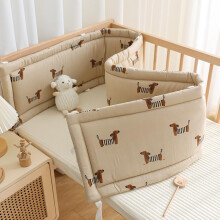 Cot Liner Headboard Bumper Padded Side Protectors Breathable Mesh Crib Bed Liner 120x28cm