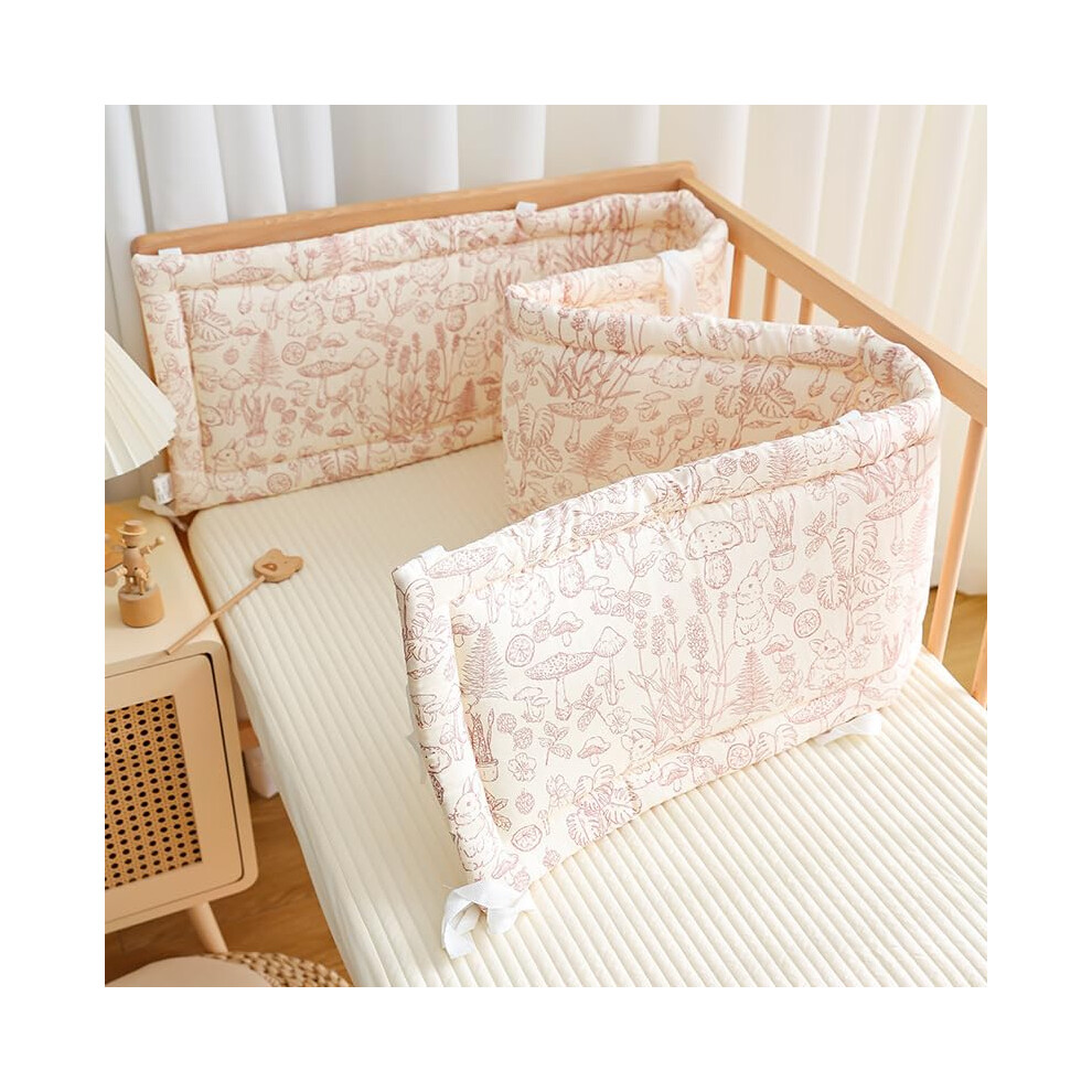 Cot Bumper Breathable Mesh Cot Liner 200x28cm Safe Alternative To Traditional Baby Bumpers Compatible B07-image-OPC-PNCRFBV-NEW