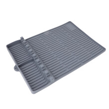 Silikon Grillmatte Hitzebeständig Spatel-Seitenregal Pad Grau 366g