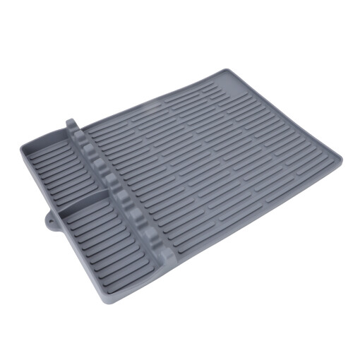 Silikon Grillmatte Hitzebeständig Spatel-Seitenregal Pad Grau 366g