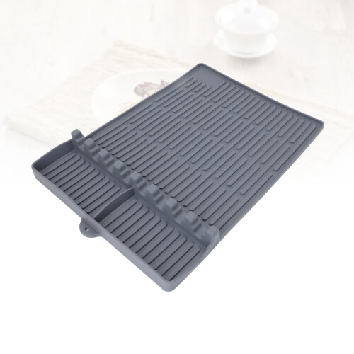 Silikon Grillmatte Hitzebeständig Spatel-Seitenregal Pad Grau 366g 2
