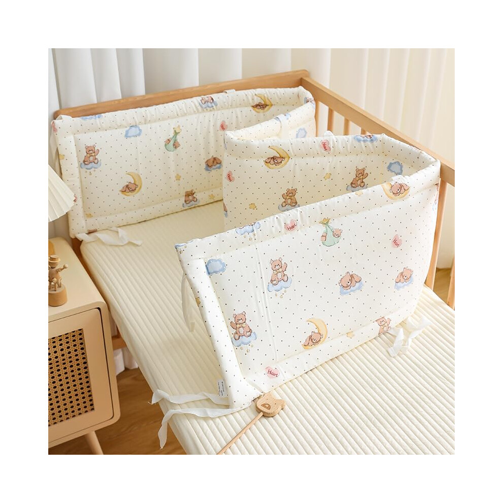 Cot Protector Bumper For Cot Bed  Breathable Mesh, 200x28 Cm, Model B04, Headboard Bumper, Crib Bed Liner