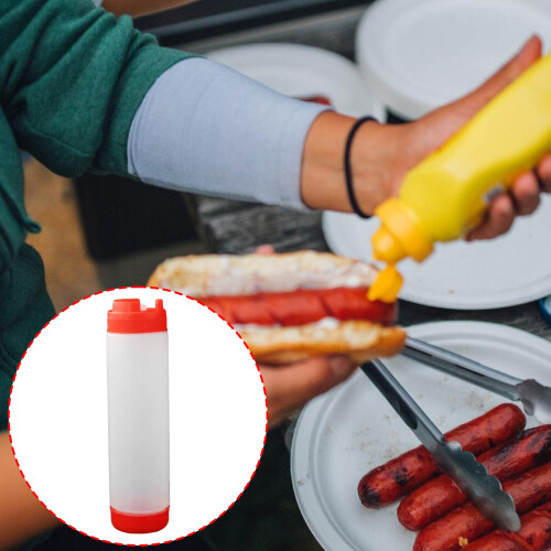 Simplistic Designs Twin Spout Squeeze Bottle Perfect-Red 16oz 2