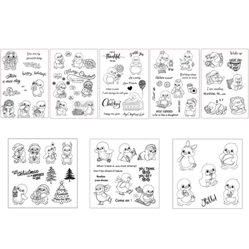 Christmas Elements Silicone Clear Seal Stamp DIY-496 1