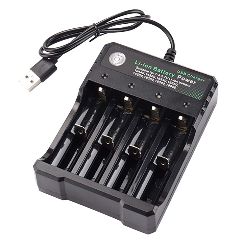 18650 Lithium Battery Charger 4Slot Smart Usb Charging Stand 3.7V Liion Compatible With 14500 Flashlight Batteries 9067246111090