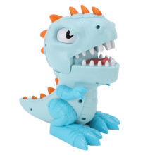 Dinosaurier-Zahnspiel mit Sound, Fingerbeißspielzeug, Blau, 17x10,5 cm