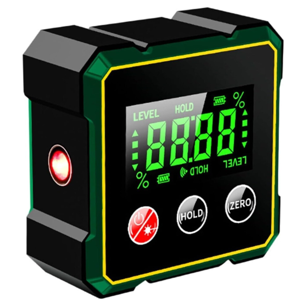 Digital Level Inclinometer With Lcd Display Abs Plastic Builtin Magnetic Base Black For Carpentry And Construction 9339159517703