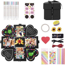 Explosionsbox für die Momente des Lebens, Erinnerungsalbum zum Selbermachen, handgefertigtes Fotoalbum als Hochzeitsgeschenk (1)