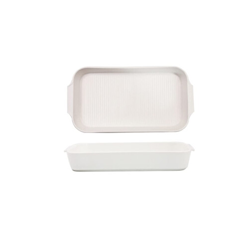 Ceramic Oven Baking Dishes 2Piece Set Porcelain Rectangular Bakeware With Double Handles Oven Safe