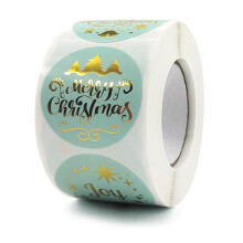Rouleau d'étiquettes autocollantes joyeux noël, 500 pièces,-C41