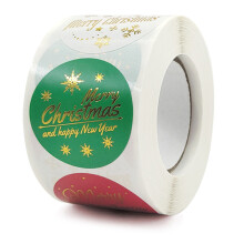 Rouleau d'étiquettes autocollantes joyeux noël, 500 pièces,-C42