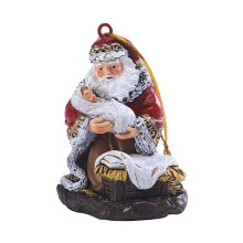 Ornements suspendus de noël en résine, Figurines de père noël