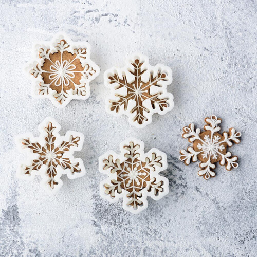 Snowflake Cake Decorating Fondant Plunger Cutters Mold-Type C 2