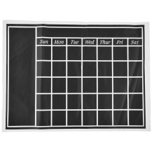 Calendário semanal de parede em quadro-negro, removível, com superfície lisa para escrita, adesivos autoadesivos para casa, escritório e escola.
