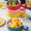 Kitchen Baking Dish Ceramic Bakeware 550ml With Handle Stackable Noodle Bowls Microwave Safe Color E 4