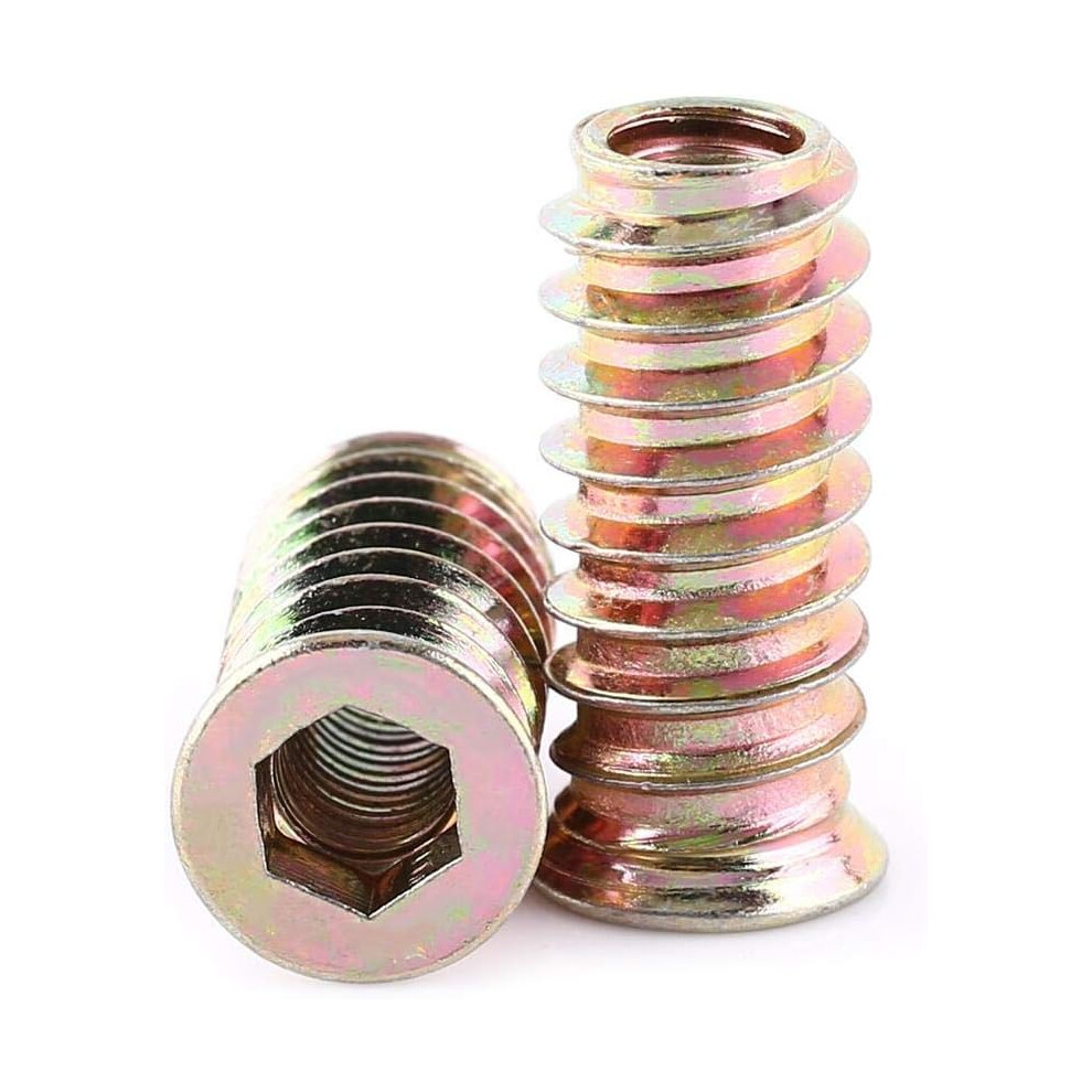 Furniture Repair Fasteners, Durable High Hardness Carbon Steel Threaded Inserts For Furniture Bolt Fastener, 20Pcs 9061222063274
