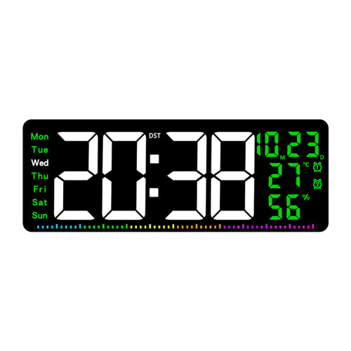 Multifunktionale LED-Digitaluhr 16,5 Zoll mit einstellbarer-Grün