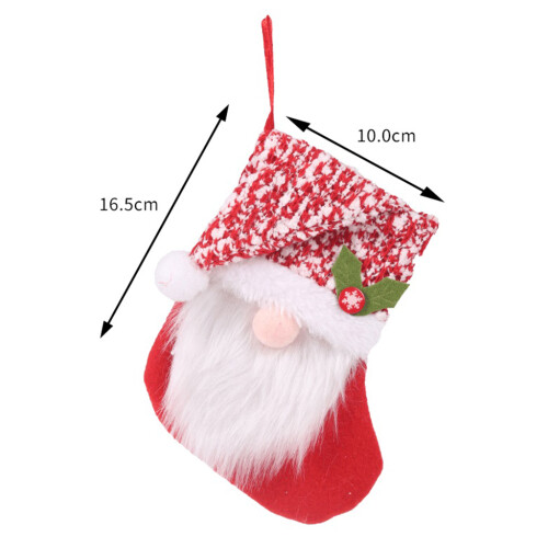 Weihnachtsstrumpf, Plüschzwerg, Weihnachtsmann,-Grauer Mann 2