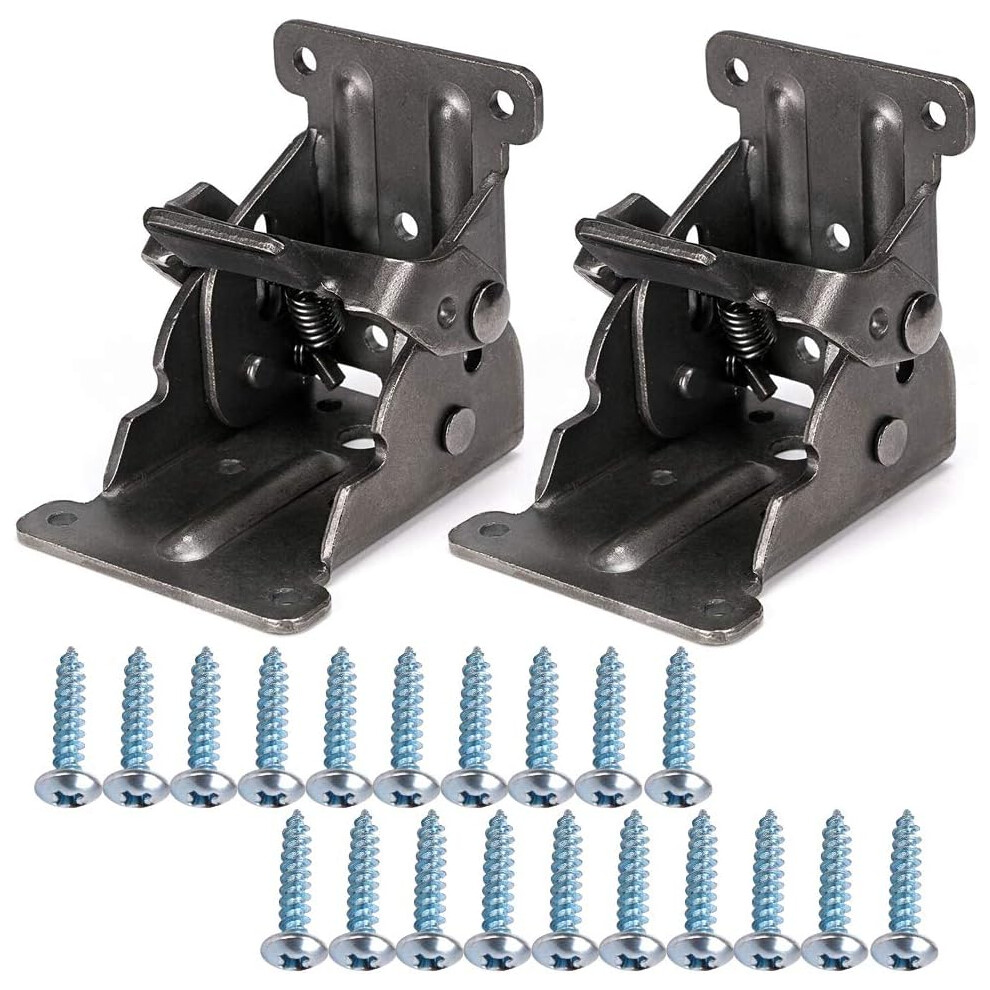 Self Lock Hinges For Furniture, Lock Extension Support Foldable Legs, Galvanized Metal Iron For Workbench, Heavy-Duty Invisible Bracket For Small Spac 9061222074850