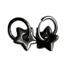 Stilvolle Edelstahl-Ohrringe,-Stern
