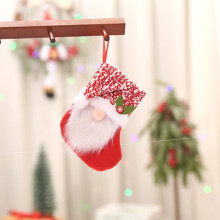 Christmas Stocking Plush Gnome Santa Xmas Hanging-Red male