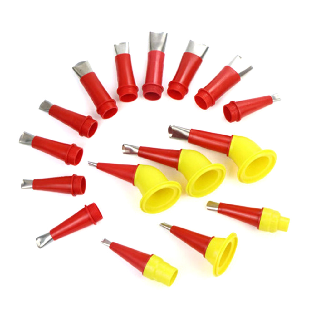 Reusable Caulking Nozzle Set 16Stainless Tips 6Bases For Home 7696000547176