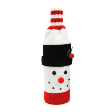 Couverture de bouteille de vin de noël,-bonhomme de neige