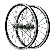 Bikes Wheelset 20Inch (406) Mountain, DoubleWall Rim, Disc/VBrake, QR, 712S Cassette/Freewheel, 24H Silver Hub