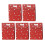 5Pcs Christmas Paper Gift Boxes with Handle Flip-Red middle 1