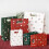 5Pcs Christmas Paper Gift Boxes with Handle Flip-Red middle 3