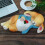 Sleep Rabbit Statue Cute Miniature Bunnies Holding Rose Figurine 4