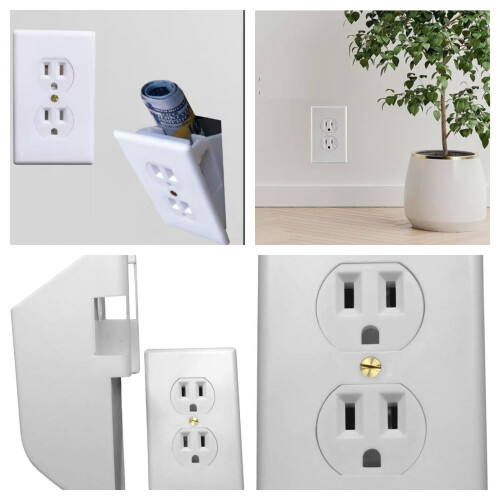 Functional Wall Outlet Safe Concealed Storage Holder Socket 1