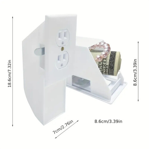 Functional Wall Outlet Safe Concealed Storage Holder Socket 2